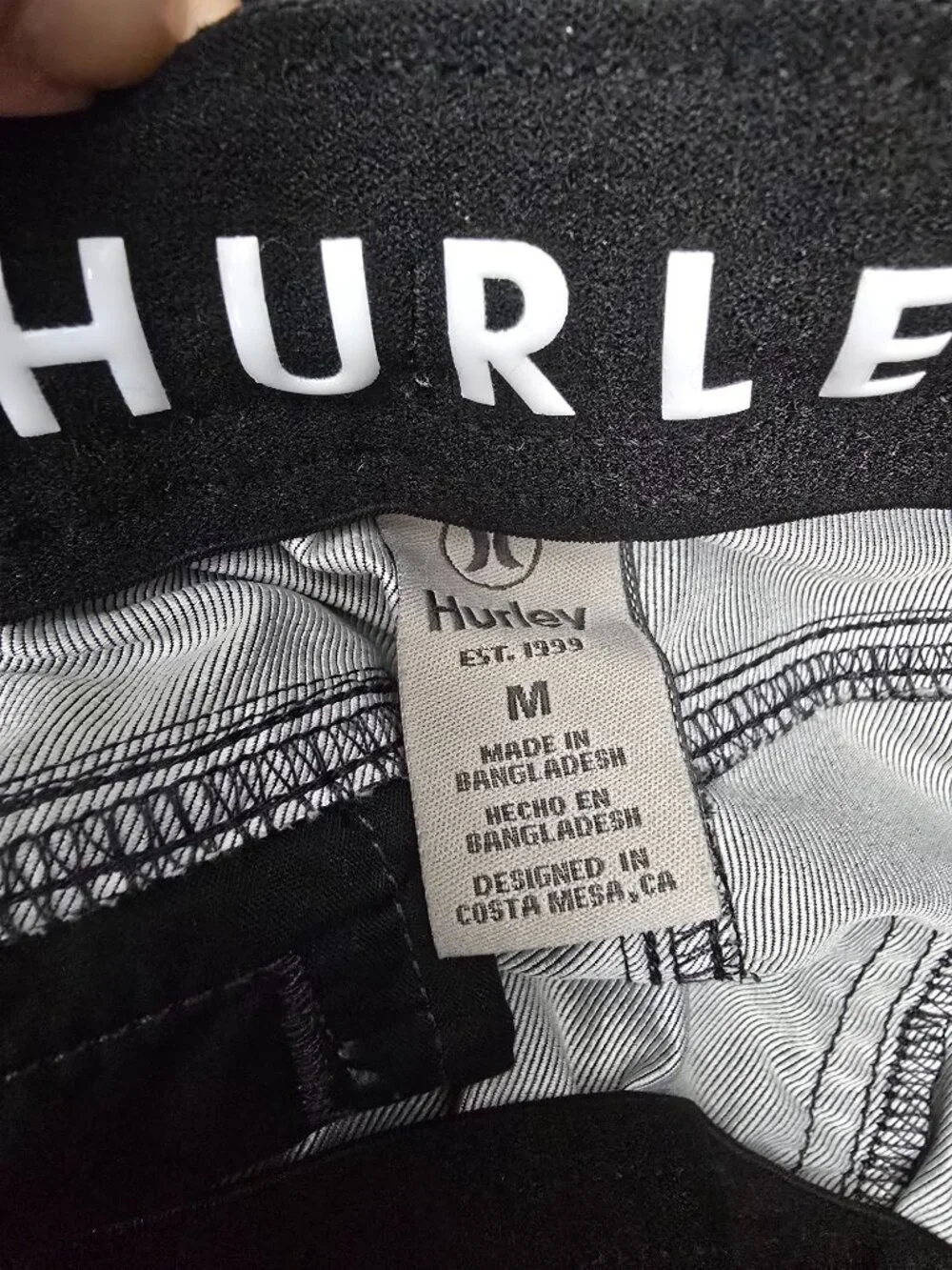 Hurley Performance Stretch Tech Charcoal Gray Twill Tapered Fit Joggers Mens M